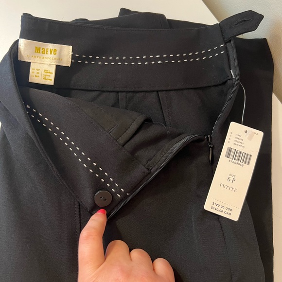 Anthro Maeve Grace Black Relaxed Capri - Picture 8 of 8